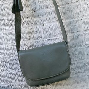 Grey/blue leather Coach cross body bag